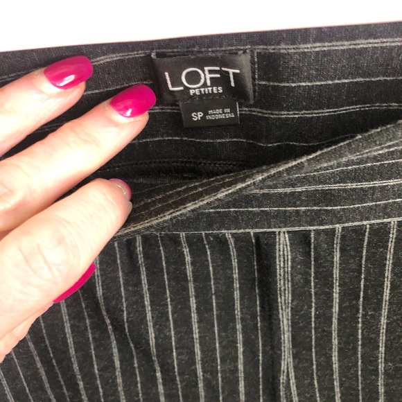 3 for $30 LOFT black pinstriped capris SP - Picture 2 of 3